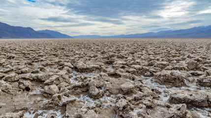 Salt flats at Death Valley National Park in California