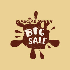 Color background with isolated sale stamp