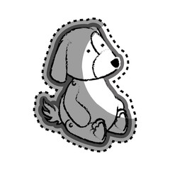 cute dog baby toy icon vector illustration design