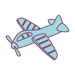 airplane kids toy isolated icon vector illustration design