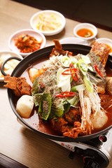 gamjatang. Pork Back-bone Stew.	