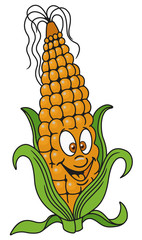 Fresh corn cartoon