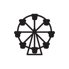 Ferris wheel icon illustration