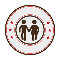 Cute couple in love vector illustration design