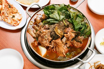 Ugeoji gamjatang. Pork Back-bone Stew with cabbage.