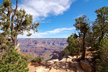 Wonderful view over the Grand Canyon in the western part of the USA