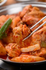  dakbokkeumtang. Braised Spicy Chicken.