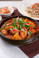  dakbokkeumtang. Braised Spicy Chicken.