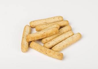 Bread sticks on white background. Isolated.