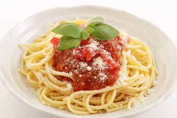 おいしそうなミートソーススパゲティ
