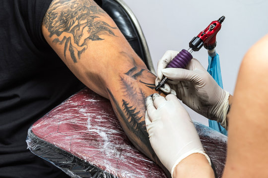 Details of a tattoo artist work