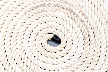 Rope coiled up in circles