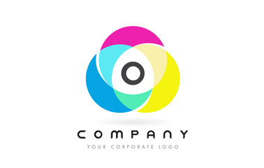 Obraz premium O Colorful Circular Letter Design with Rainbow Colors
