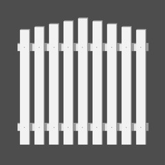 Wooden fence. section. vector illustration