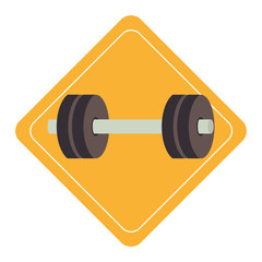 weight lifting gym device icon vector illustration design