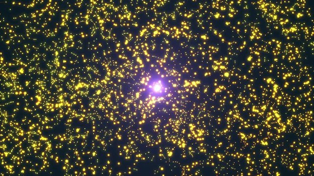 Brain connections. Points and luminous lines connecting and forming a brain. Sinapsis and technology.