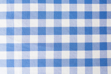 close up of textile detail - blue and white checkered background