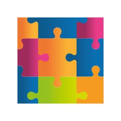 puzzle game pieces isolated icon vector illustration design