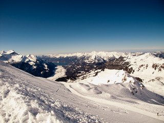 Skigebiet Hasliberg im Berner Oberland, Schweiz