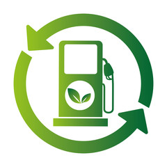 fuel station ecology icon vector illustration design
