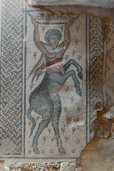 Mosaic floor "Nile House" in NP Zippori, Galilee, Israel
