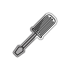screwdriver construction tool icon vector illustration graphic design