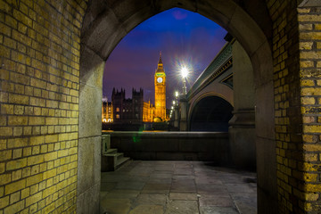 Houses of Parliament, Big Ben and Westminster at sunset. - 138260321