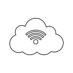 Cloud computing technology icon vector illustration graphic design
