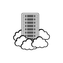 Cloud computing technology icon vector illustration graphic design