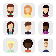 Icons of people in a flat style