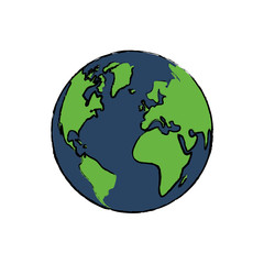 Isolate globe world icon vector illustration graphic design