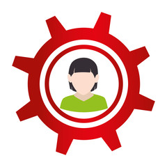 businesswoman character avatar icon vector illustration design