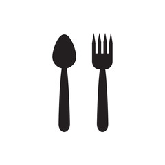 plate fork and knife icon illustration