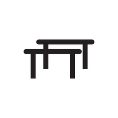 horizontal bar icon illustration