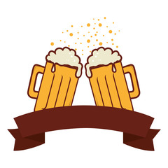 fresh beer drink icon vector illustration design
