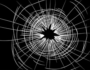 Obraz premium broken glass silhouette vector symbol icon design.