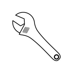 Wrench construction tool icon vector illustration graphic design