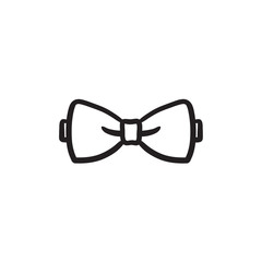 Fototapeta premium Bow tie sketch icon.