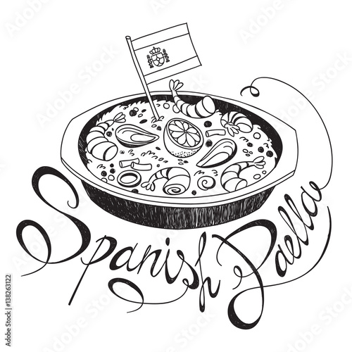 Paella Coloring Page Sketch Coloring Page