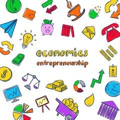 Colorful Economics Infographic Concept