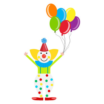 Clown with balloon