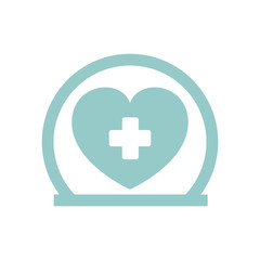 heart care isolated icon vector illustration design
