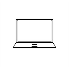 laptop icon on white background