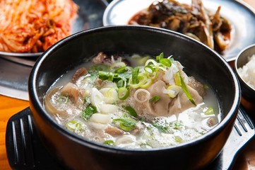 gomtang. Beef Bone Soup.
