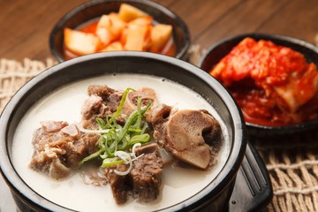 gomtang. Beef Bone Soup.