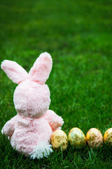 Bunny and Golden Easter Eggs