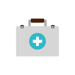Obraz premium First aid suitcase icon vector illustration graphic design