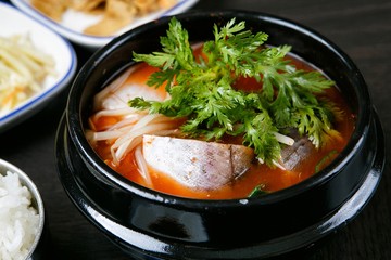 daegutang. Codfish Soup.