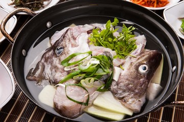 daegutang. Codfish Soup.