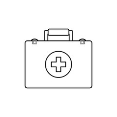 First aid suitcase icon vector illustration graphic design